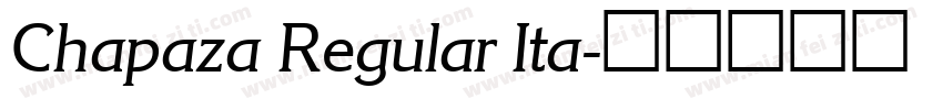 Chapaza Regular Ita字体转换